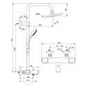 Colonne bain-douche Olyos thermostatique
