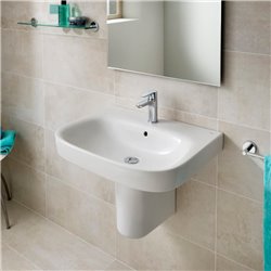Lavabo Debba 55x44x17 cm Blanc brillant