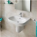 Lavabo Debba 55x44x17 cm Blanc brillant