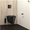 Plaque de commande Tempomatic 464056 bicommande pour WC noir mat à piles