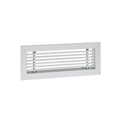 Grille de soufflage linéaire à ailettes fixes DLA-B laqué blanc 600x200 mm