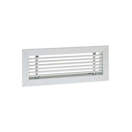 Grille de soufflage linéaire à ailettes fixes DLA-B laqué blanc 600x200 mm