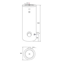 Chauffe eau électrique Immensio Vertical sur socle 500 litres