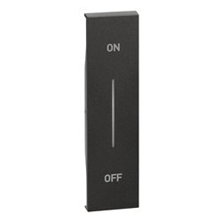 Lot de 10 enjoliveurs Living Now avec marquage ON/OFF MyHOME_Up 1 module noir BTKG01MHAG
