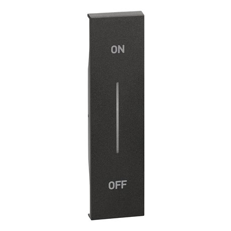Lot de 10 enjoliveurs Living Now avec marquage ON/OFF MyHOME_Up 1 module noir BTKG01MHAG