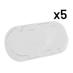 Lot de 5 Protège-boitiers Pour boîtes d'appareillage 2 postes