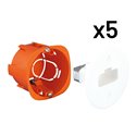 Lot de 5 boites d'applique Ø54 mm sans douille DCL prof 40 mm