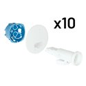 Lot de 10 boites d'applique Ø67/68 mm avec douille DCL prof 40 mm