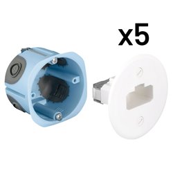 Lot de 5 Boîtes d'applique DCL Ø54 mm