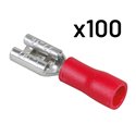 Lot de 100 Cosses femelles 2,8x0,8 mm 0,5 à 1,5 mm²