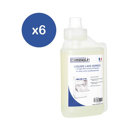 Lot de 6 Liquides de lavage CL6LLLV1L pour lave-verres 1 L