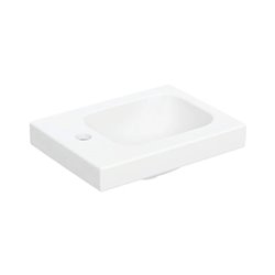 Lave-mains iCon Light 38 cm Blanc mat trou à gauche