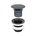 Bonde à écoulement libre Noir mat 8 cm