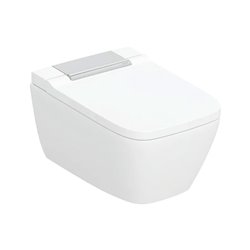 WC suspendu AquaClean Sela Square 375x400x570 mm Chromé brillant