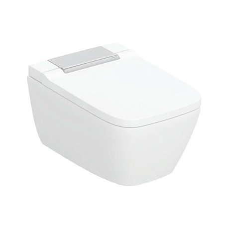 WC suspendu AquaClean Sela Square 375x400x570 mm Chromé brillant