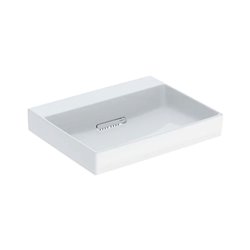 Lavabo ONE 60 cm sans trou de robinetterie sortie horizontale