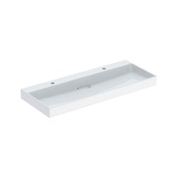 Lavabo ONE 120 cm avec 2 trous de robinetterie sortie horizontale