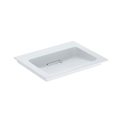 Lavabo ONE 60 cm sans trou de robinetterie horizontale