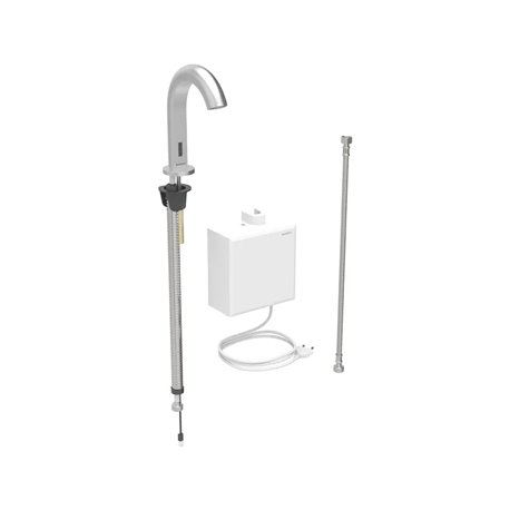 Robinetterie de lavabo Piave Acier inoxydable brossé sur secteur pour module apparent sans mitigeur