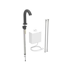 Robinetterie de lavabo Piave Noir mat sur secteur pour module apparent avec mitigeur