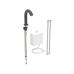 Robinetterie de lavabo Piave Noir mat sur secteur pour module apparent avec mitigeur thermostatique