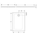 Receveur de douche Renova Rectangulaire 100x120 cm