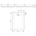 Receveur de douche Renova Rectangulaire 100x140 cm