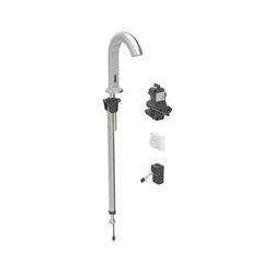 Robinetterie de lavabo Piave Acier inoxydable sur secteur pour module encastrable sur gorge avec mitigeur