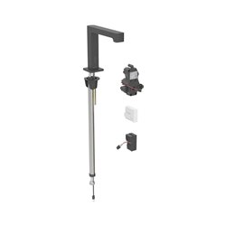 Robinetterie de lavabo Brenta Noir mat sur secteur pour module encastrable sur gorge sans mitigeur
