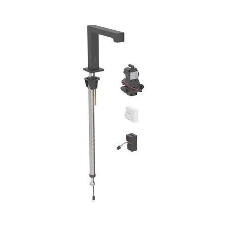 Robinetterie de lavabo Brenta Noir mat sur secteur pour module encastrable sur gorge sans mitigeur