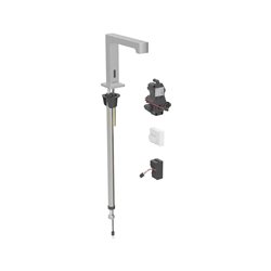 Robinetterie de lavabo Brenta Acier inoxydable sur secteur pour module encastrable sur gorge avec mitigeur