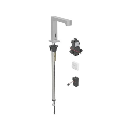 Robinetterie de lavabo Brenta Acier inoxydable sur secteur pour module encastrable sur gorge avec mitigeur