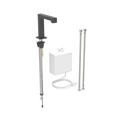 Robinetterie de lavabo Brenta Noir mat sur secteur pour module apparent sur gorge avec mitigeur