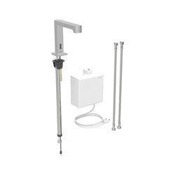 Robinetterie de lavabo Brenta Acier inoxydable sur secteur pour module apparent sur gorge avec mitigeur