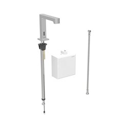 Robinetterie de lavabo Brenta Acier inoxydable à piles pour module apparent sur gorge sans mitigeur