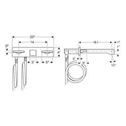 Robinetterie de lavabo One Noir mat 22 cm