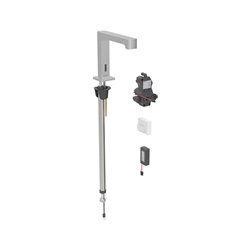 Robinetterie de lavabo Brenta Acier inoxydable à piles pour module encastrable avec mitigeur