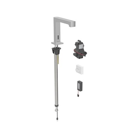 Robinetterie de lavabo Brenta Acier inoxydable à piles pour module encastrable avec mitigeur