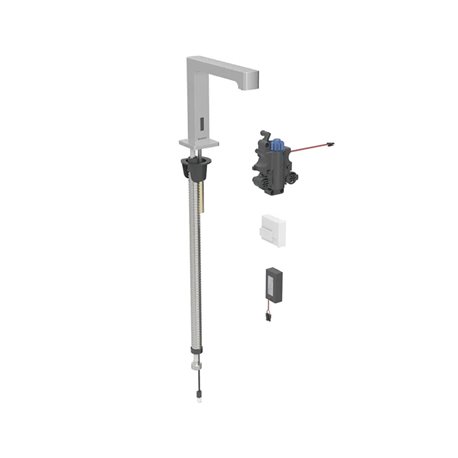 Robinetterie de lavabo Brenta Acier inoxydable à piles pour module encastrable avec mitigeur thermostatique