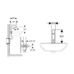 Robinetterie de lavabo Piave Noit mat sans mitigeur