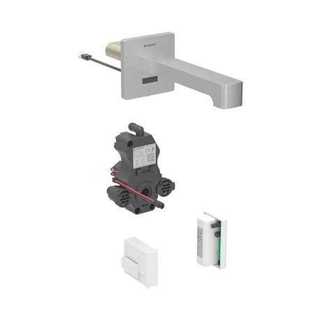 Robinetterie de lavabo Brenta Acier inoxydable 22 cm sans mitigeur