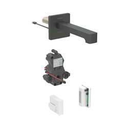 Robinetterie de lavabo Brenta Noir mat 22 cm avec mitigeur