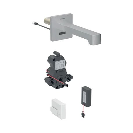 Robinetterie de lavabo Brenta Acier inoxydable 17 cm avec mitigeur