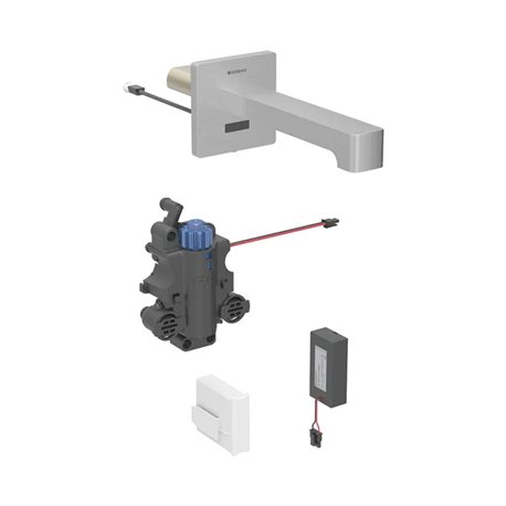 Robinetterie de lavabo Brenta Acier inoxydable 17 cm avec mitigeur thermostatique