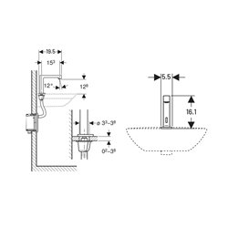 Robinetterie de lavabo Brenta Acier inoxydable sans mitigeur
