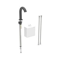 Robinetterie de lavabo Brenta Noir mat avec mitigeur