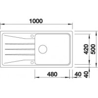 Evier Sona XL 6 S Alumétallic 520905-DESTOCK