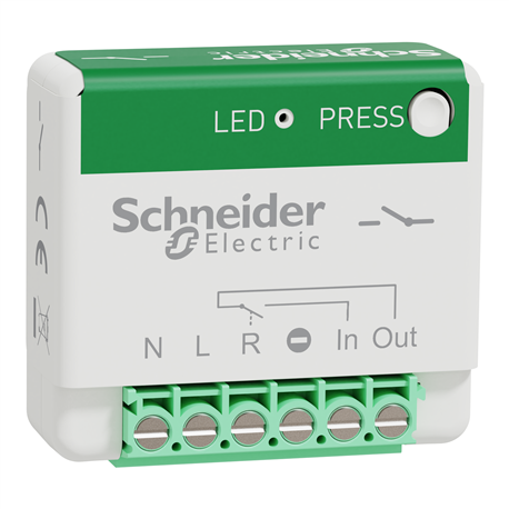 Micro-module actionneur générique Odace sans fil sans pile 10A S520192 Blanc