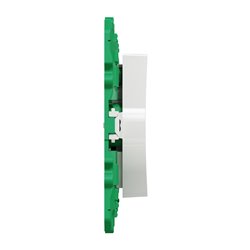 Interrupteur sans fil sans pile double entrée/sortie Odace S520191 Blanc