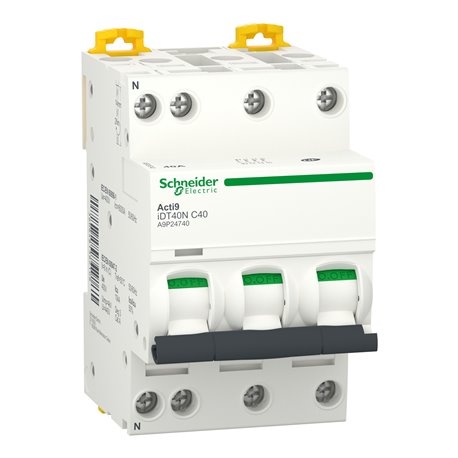 Disjoncteur modulaire Acti9 A9P24740 3P+N 40A Courbe C 